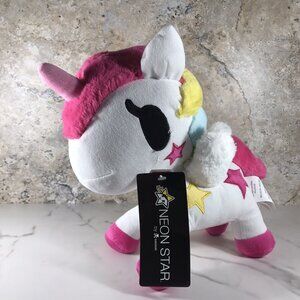 NEON STAR BY TOKIDOKIE UNICORNO PEGASUS STAR PATTERN 10" PLUSH WITH TAG